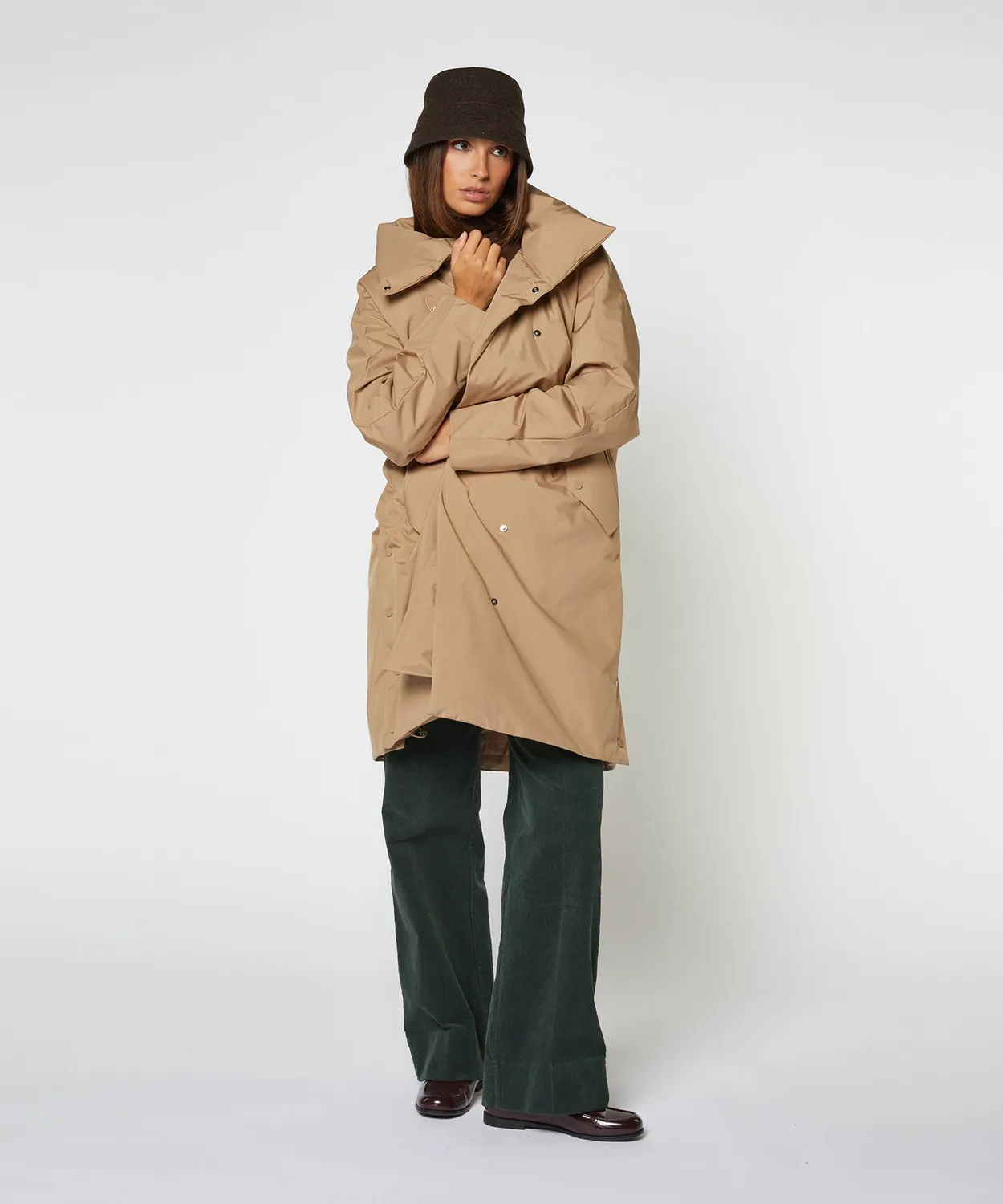 Rodier trench impermeabile imbottito beige kv