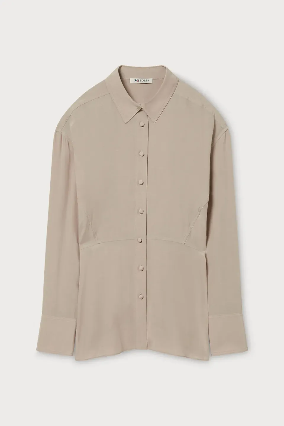 PORTS 1961 camicia maniche lunghe Light Stone