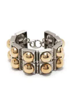 Ports 1961 Chunky Chain-Link bracciale oro chiaro