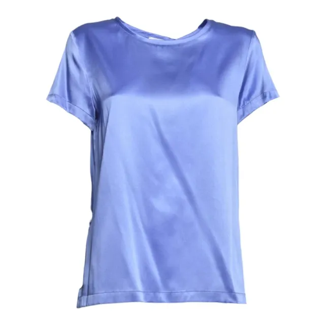 Solotre M1AB0173ABU83S t-shirt seta azzurro
