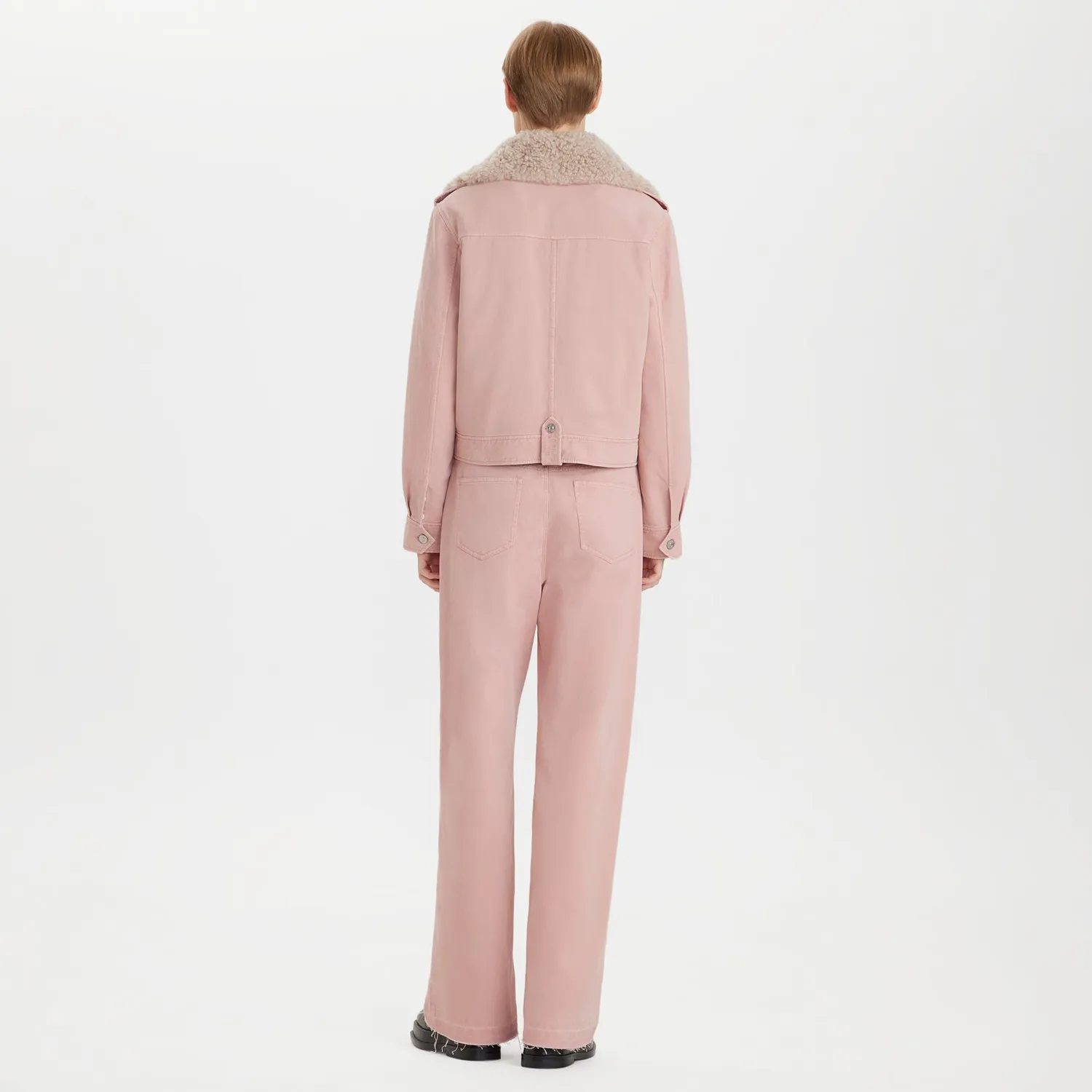 PORTS 1961 giacca denim imbottita rosa cipria
