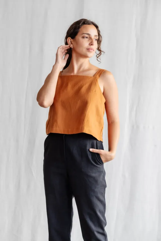 Jyoti Chira top cotone nocciola