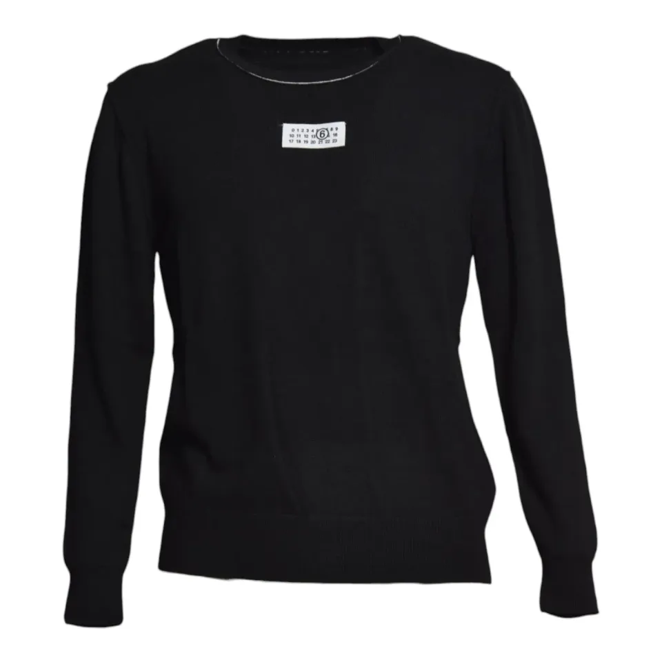 MM6 Maison Margiela Junior M61025MM06Q cardigan nero lana