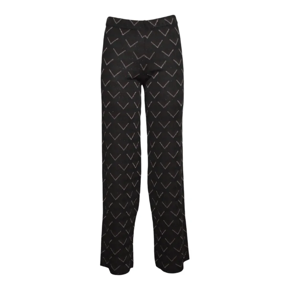 Akep Pan PMKD15044 pantaloni cropped nero marrone