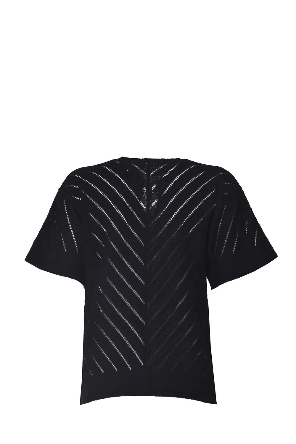 Jil Sander JSPU754056 top donna nero traforato