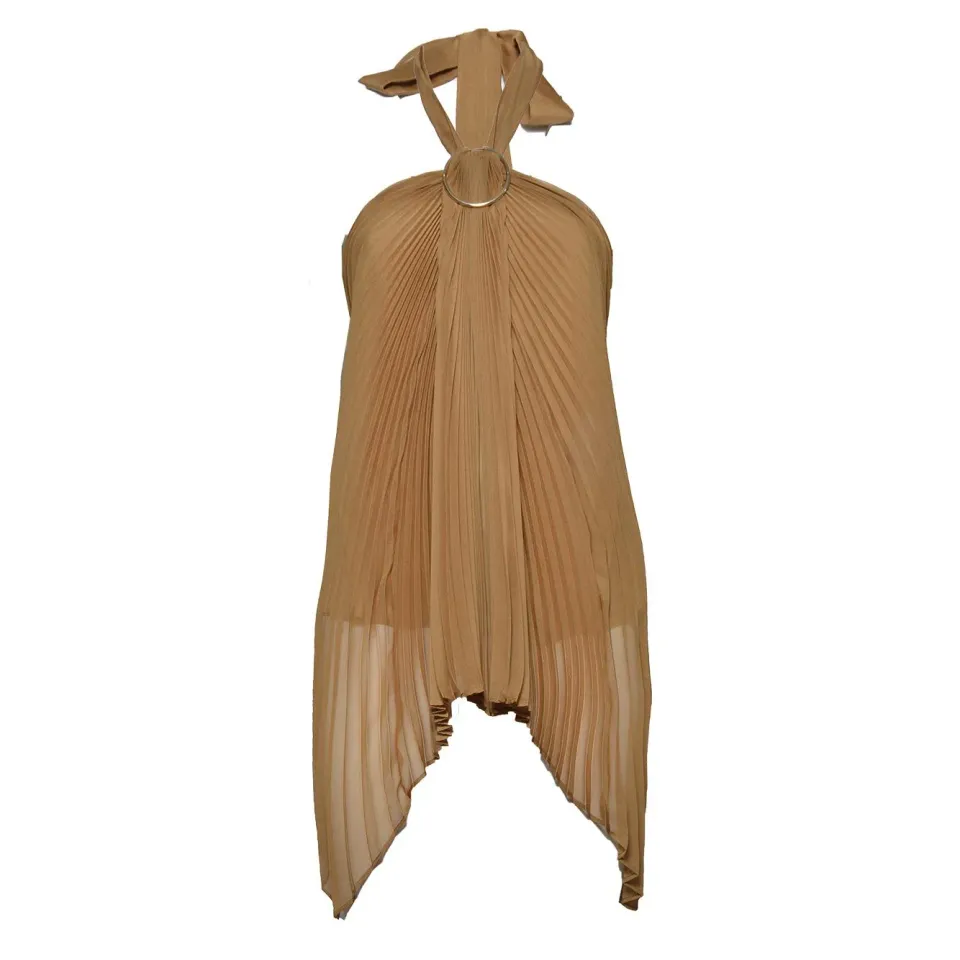 Max Mara 2611161014600 canotta cammello poliestere