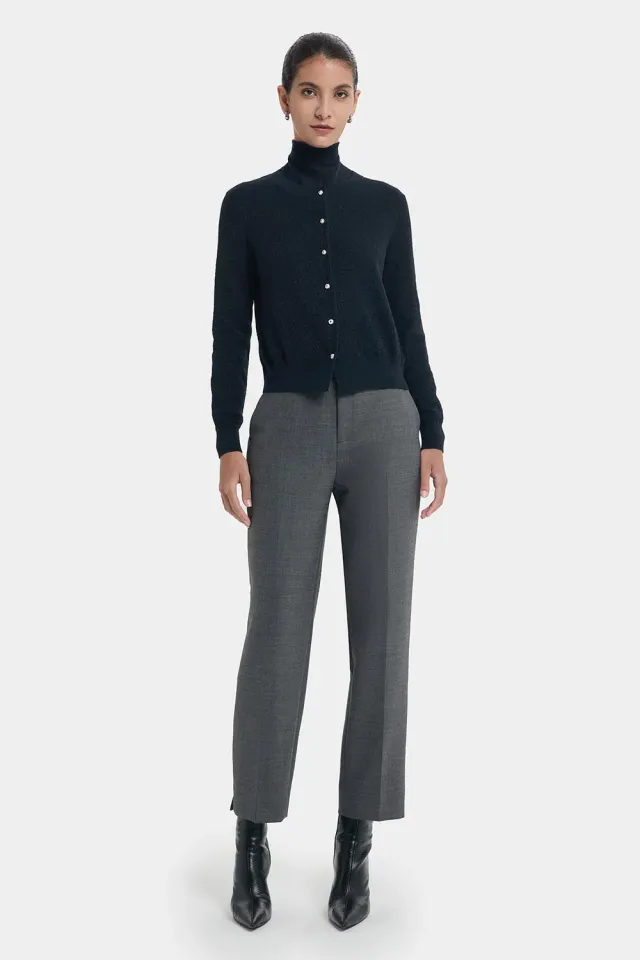 Ports Effortlessly Cigarette pantaloni grigio lana