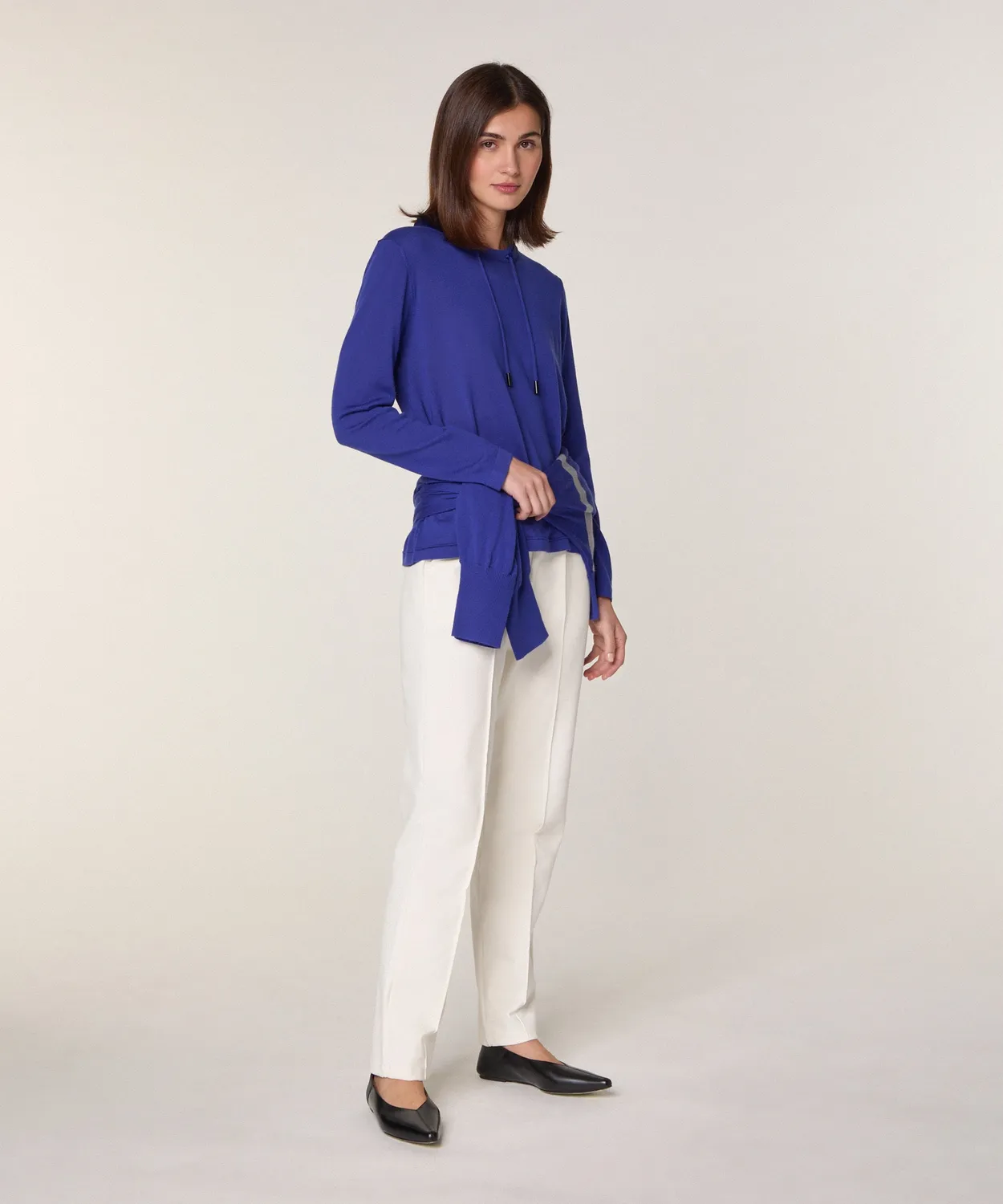 Rodier maglione merino girocollo blu oltremare