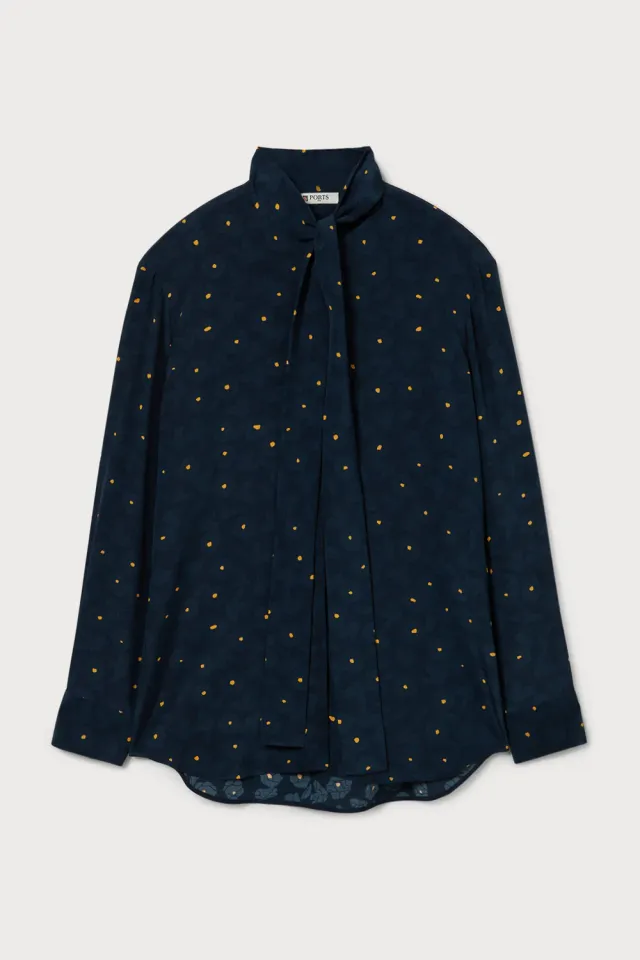 PORTS 1961 Silk Jacquard camicia seta floreale 36