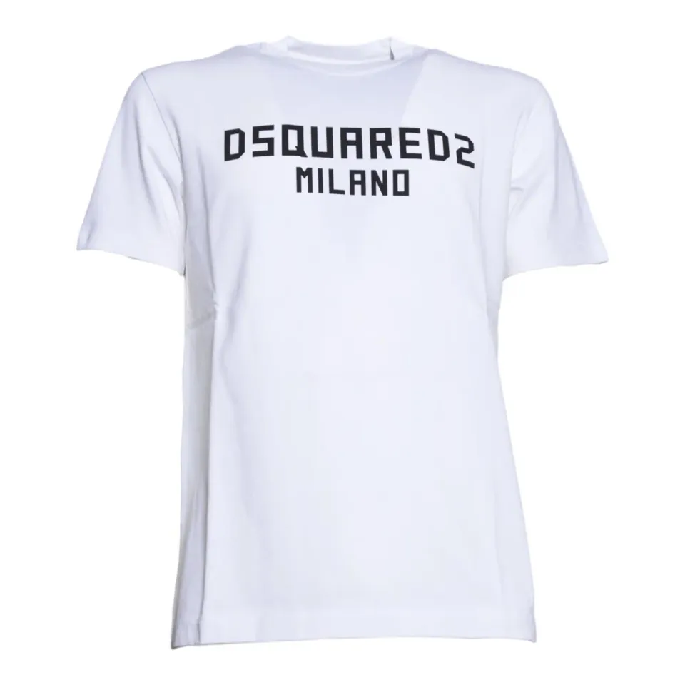 Dsquared2 Cool Fit S74GD1520D20106 t-shirt bianca cotone