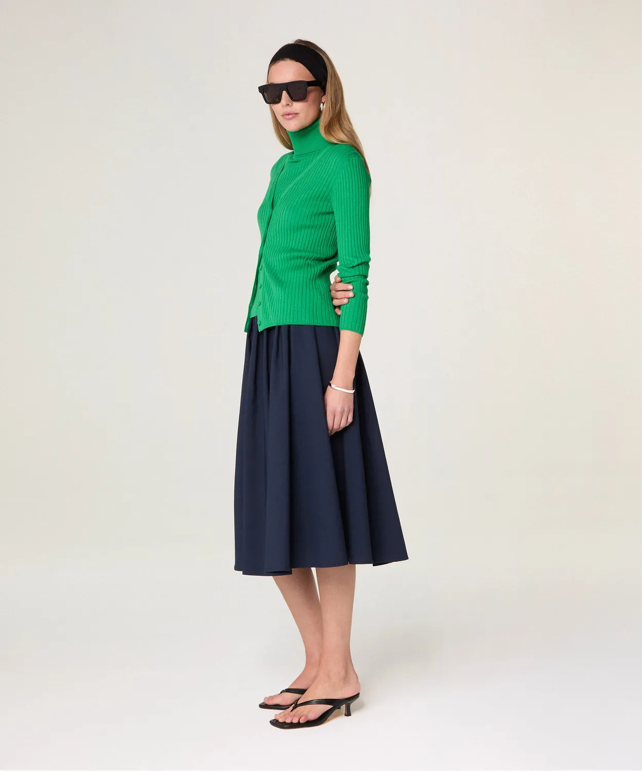 Rodier Twin-Set Dolcevita in Seta Twin-Set Verde Inglese S
