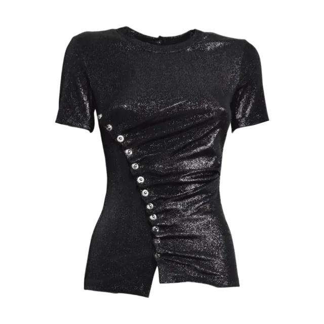 Rabanne 26PJTO224VI0261 blusa nera viscosa