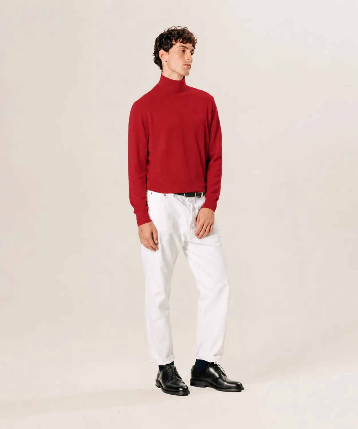 Rodier maglione dolcevita lana merino rosso