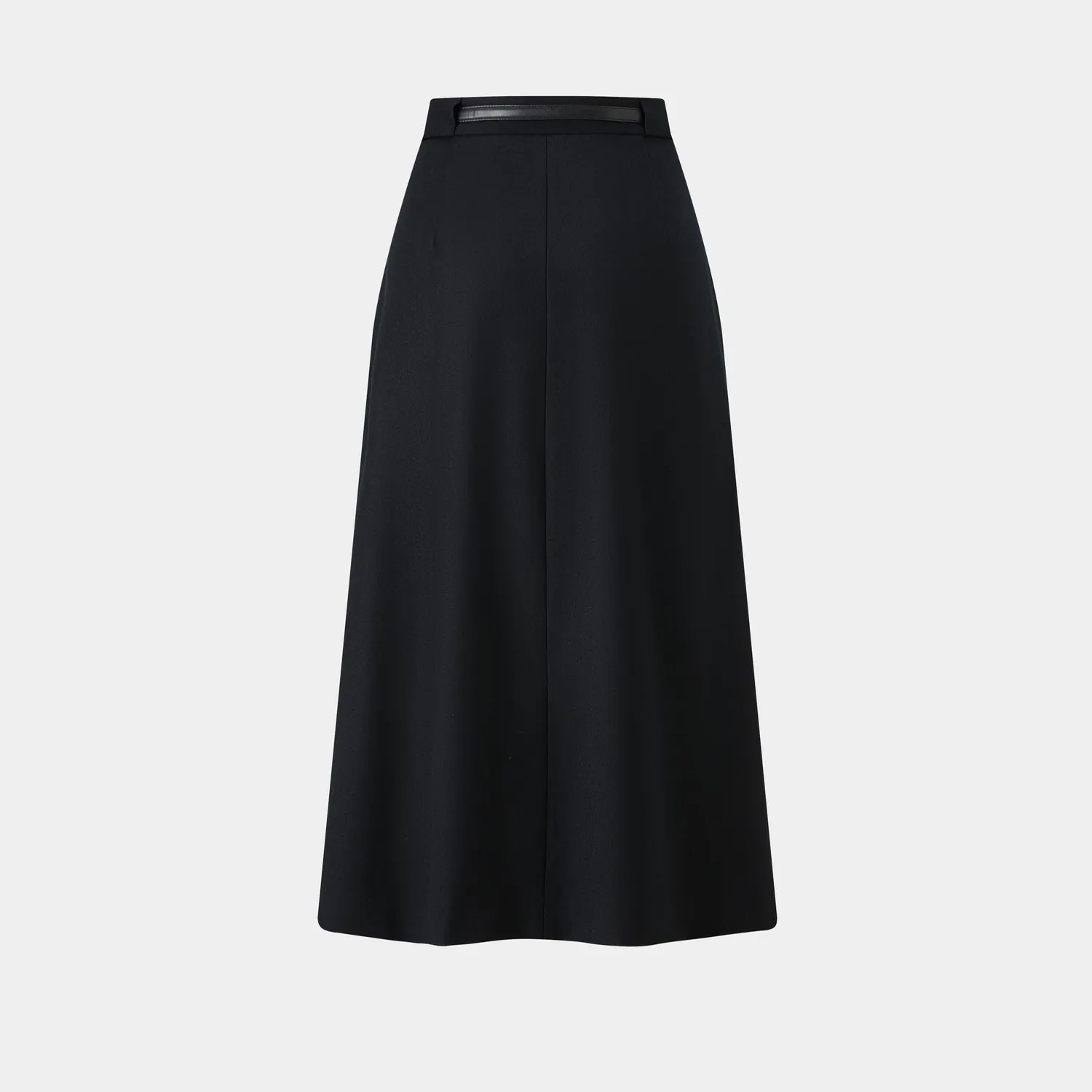 PORTS Wool Cashmere A-Line Skirt gonna nera 6 lana