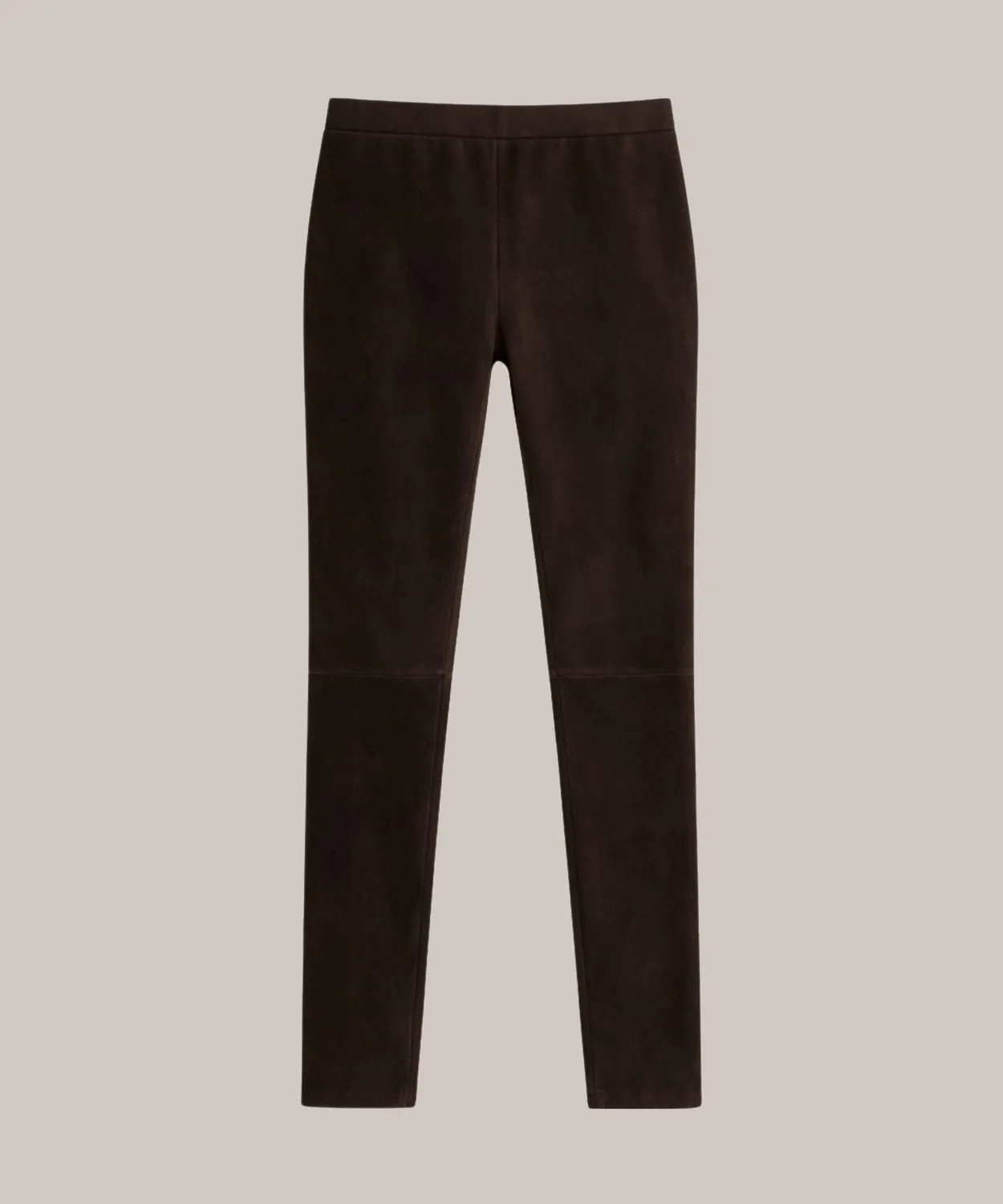 Rodier leggings pelle agnello marrone scuro