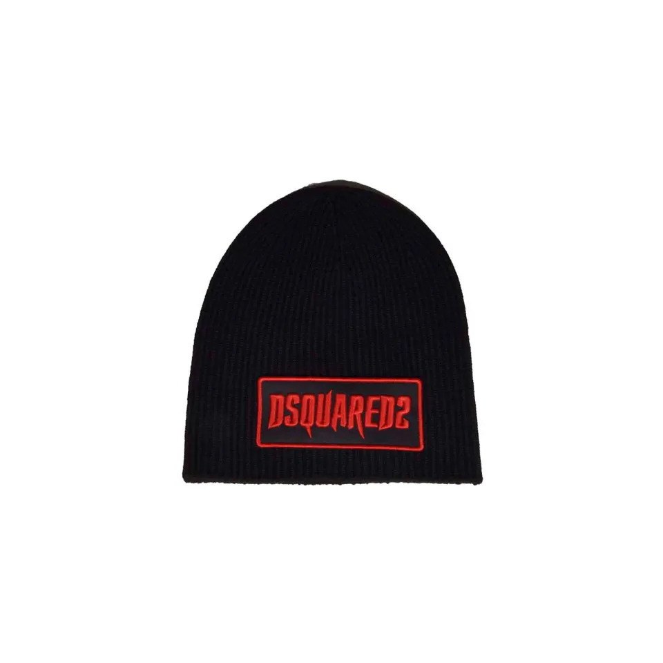 Dsquared2 Monster KNM016801W07705 berretto nero lana