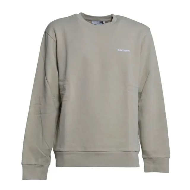 Carhartt WIP I034496 felpa beige ricamo script