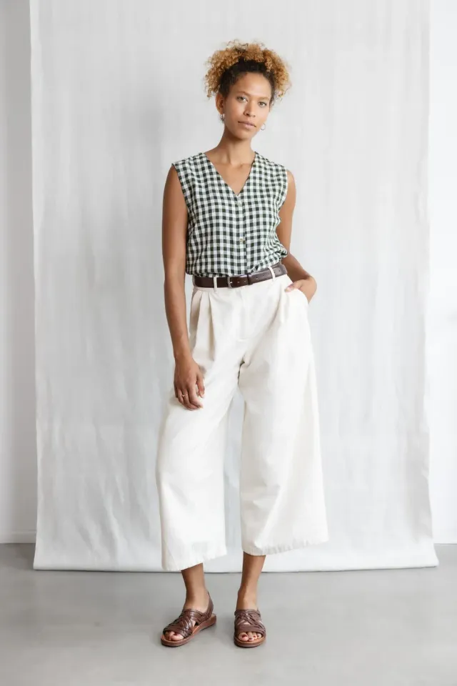 Jyoti Awasi culotte cotone ecru bio