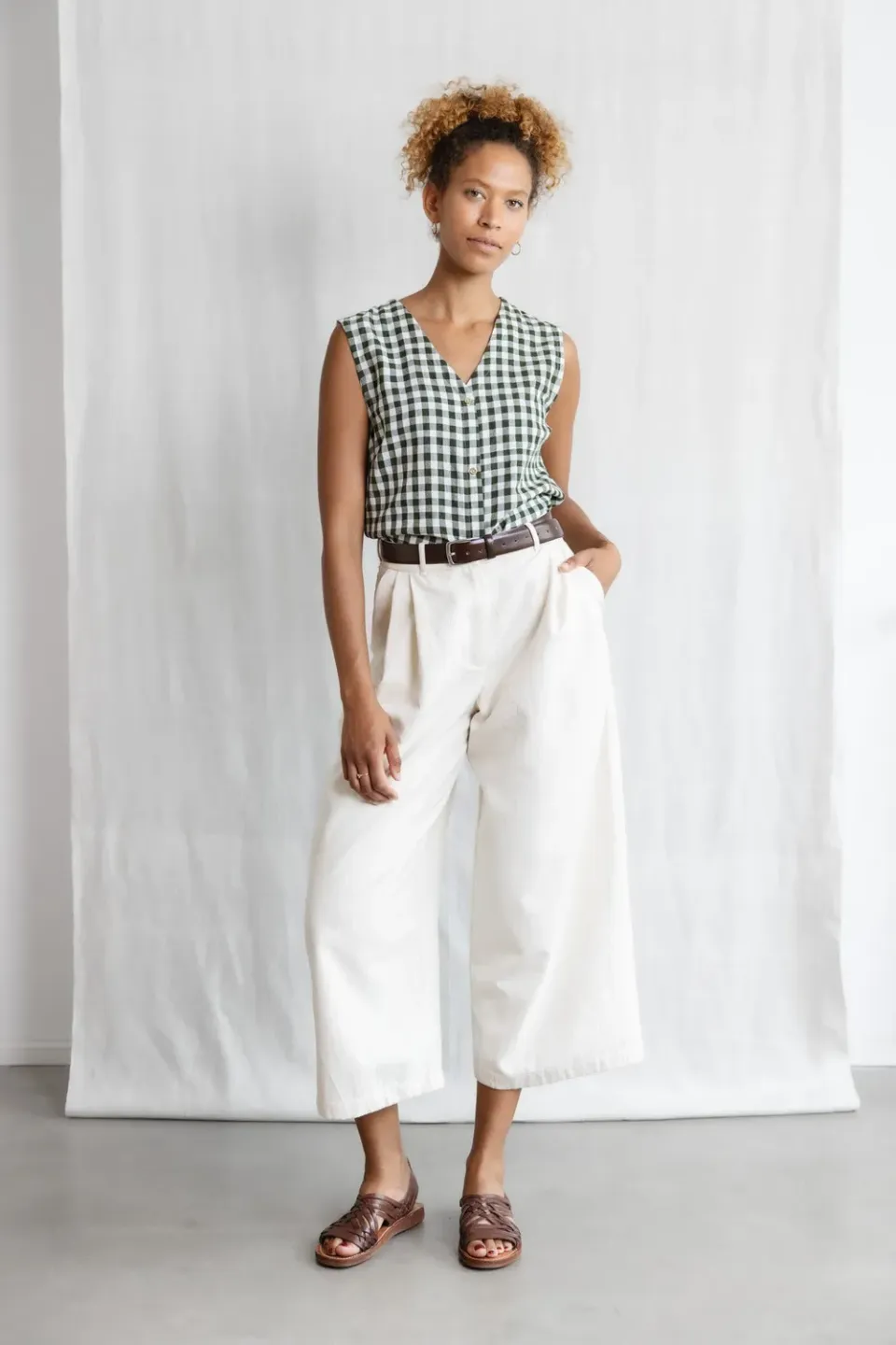 Jyoti Awasi culotte cotone ecru bio