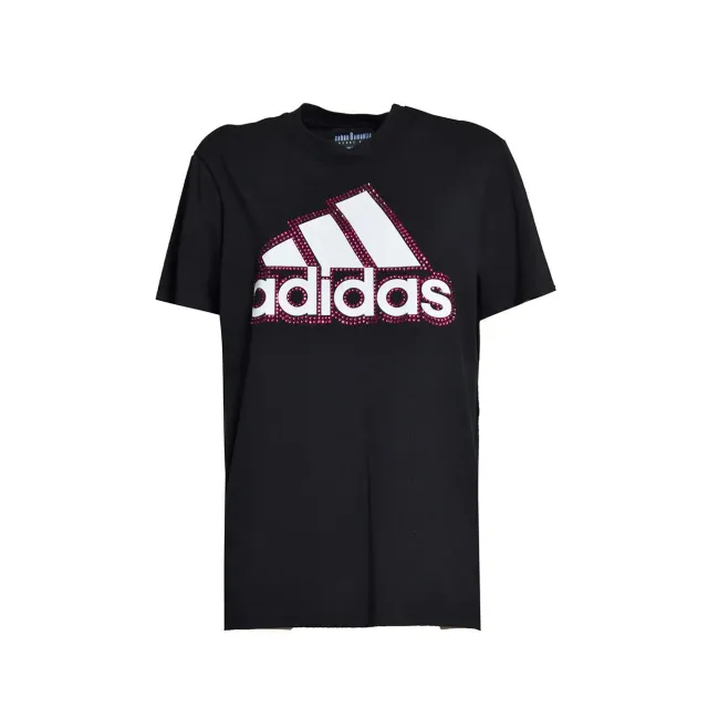 Caban Romantic x Adidas CBTSHIRT4 t-shirt nero rosa swarovski