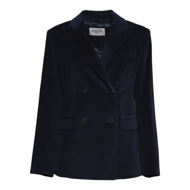 Weekend Max Mara Katanga 2625046012600 blazer cotone blu