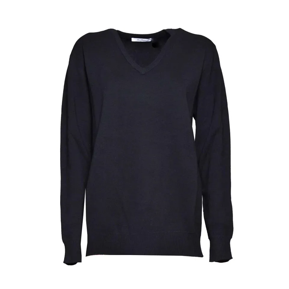 Max Mara Pevera 2421366122600 pullover nero in lana
