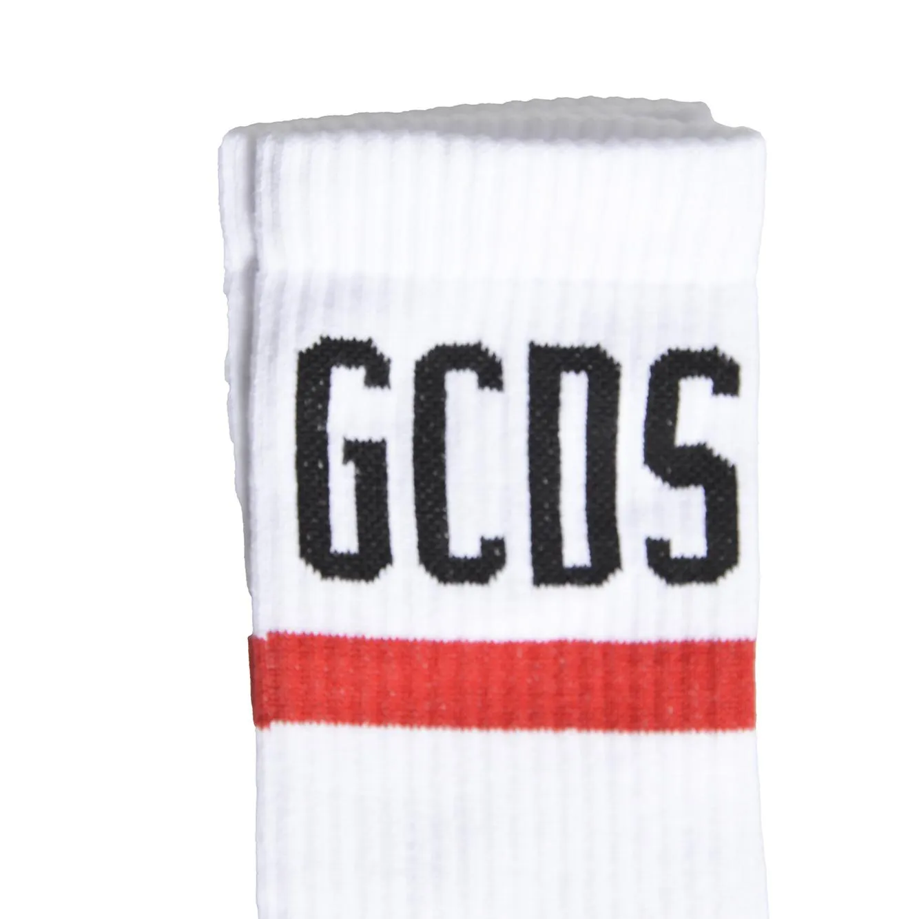 Gcds Z0ULQQ316J122 calzini logo bianco nero II