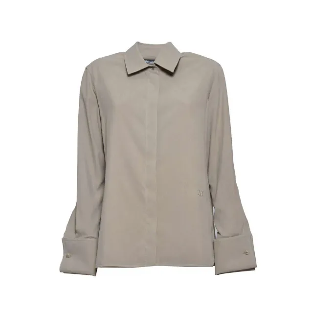 Max Mara Candia 2411111033600 camicia seta tortora 44