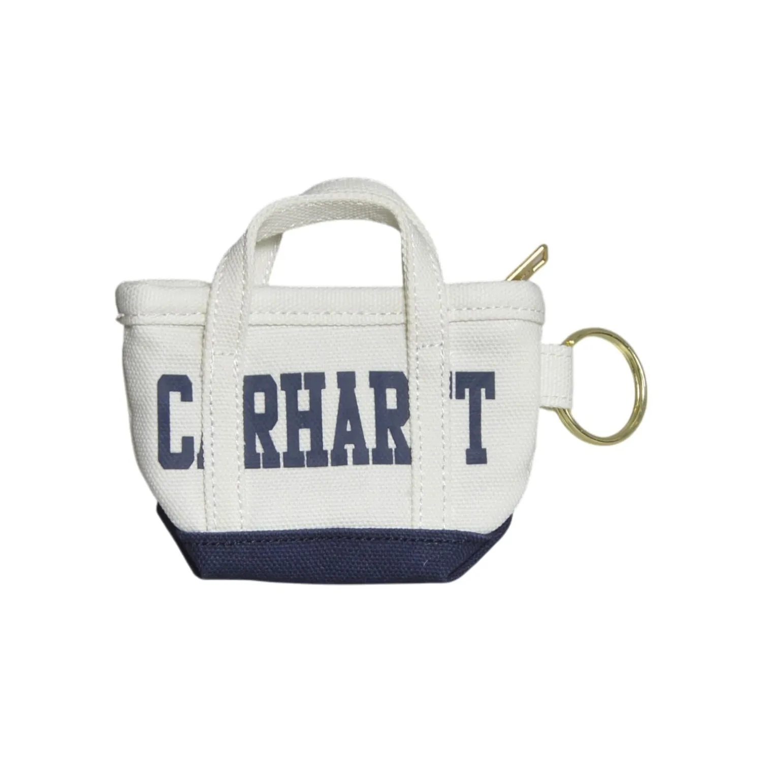 Carhartt WIP Dearborn I036418 portachiavi mini tote panna