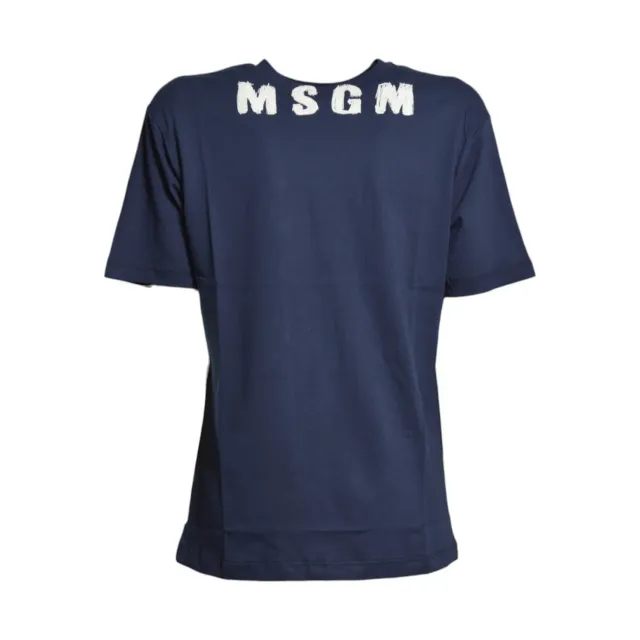 MSGM Junior F6MSJUTH017 t-shirt blu cotone