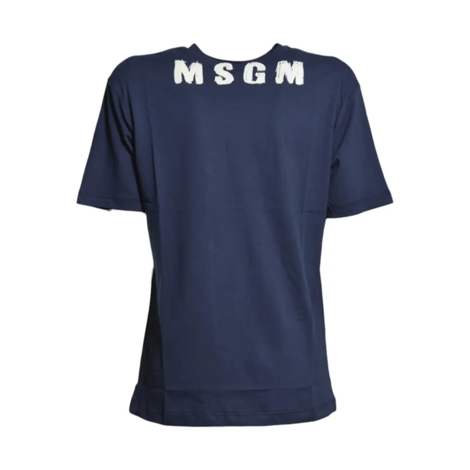 MSGM Junior F6MSJUTH017 t-shirt blu cotone
