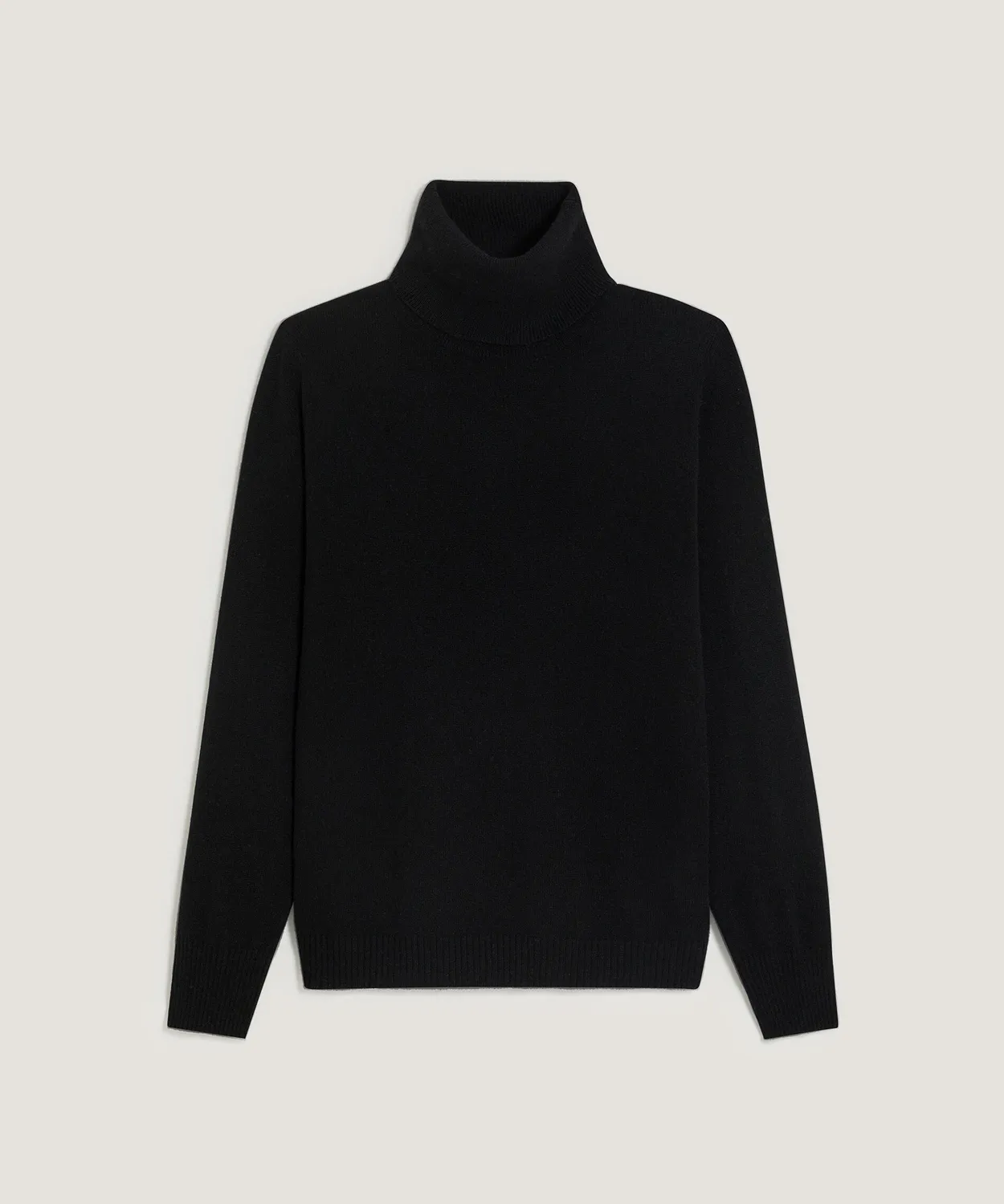 Rodier Maglione Dolcevita Cashmere 2 Fili Nero
