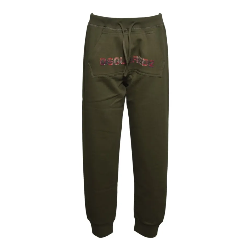 Dsquared2 Junior DQ3562D0AJ2DQ558 Pantalone Verde Cotone
