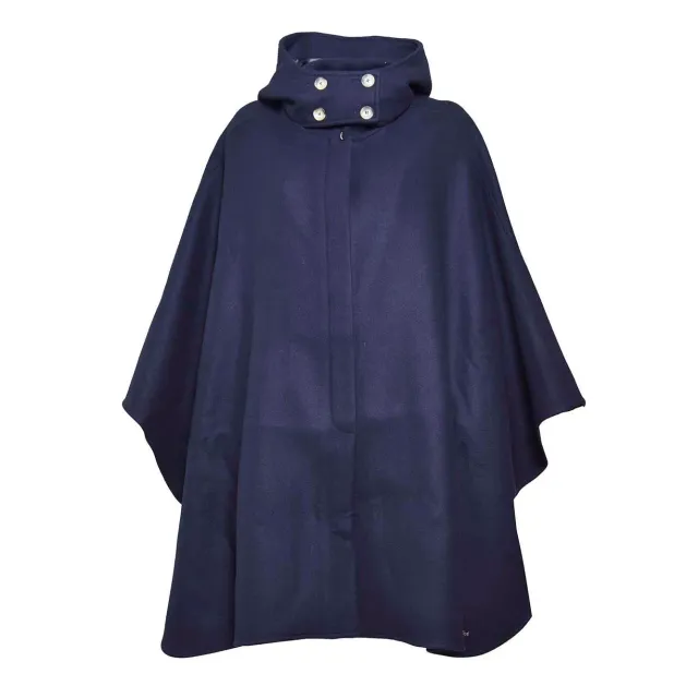 Chloé Junior cappotto lana blu con cappuccio 14A