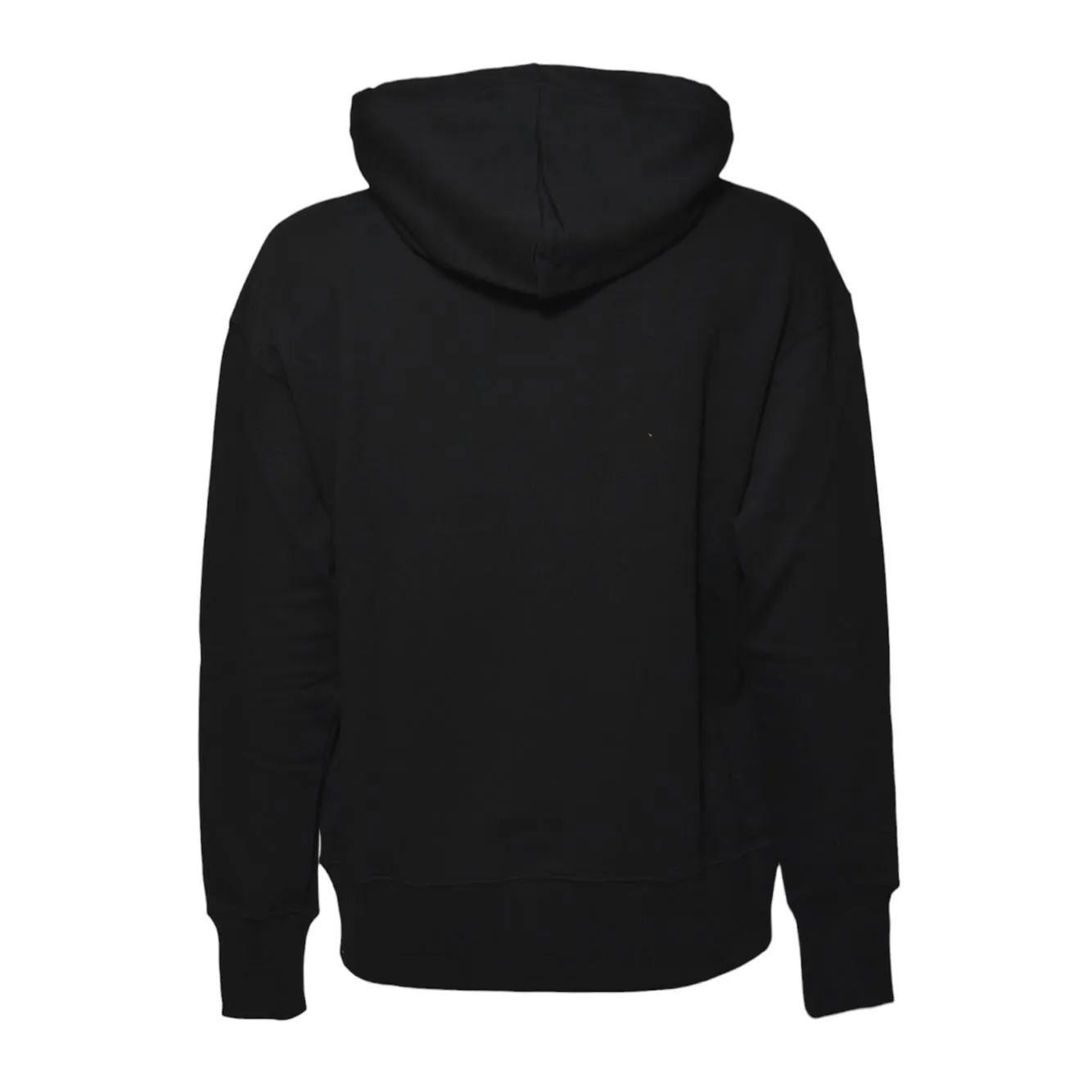 MSGM 2000MM515200000 felpa cappuccio nera logo bianco