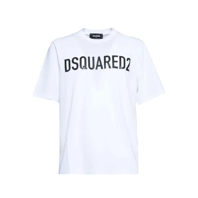 Dsquared2 S74GD1197D20004 t-shirt loose bianca logo