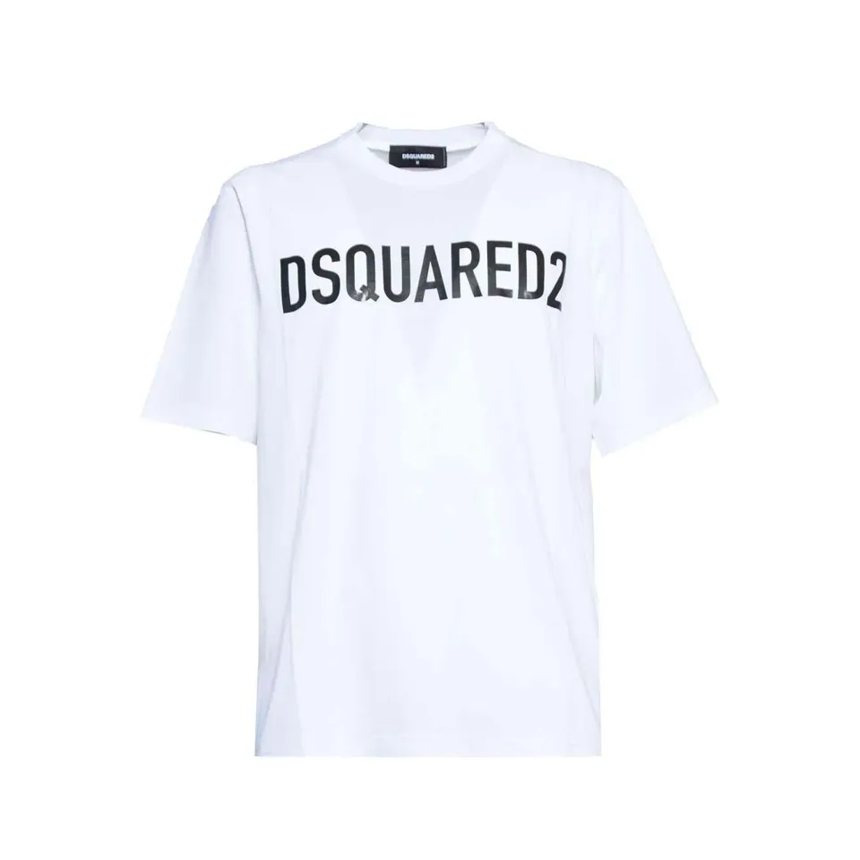 Dsquared2 S74GD1197D20004 t-shirt loose bianca logo