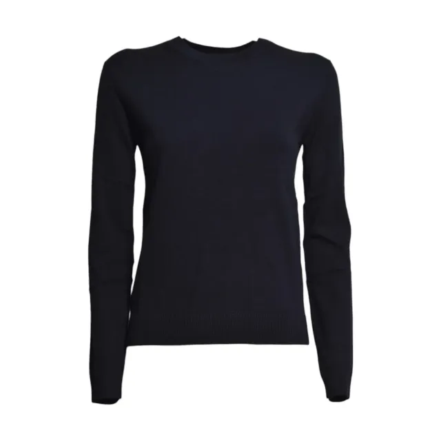 Max Mara Weekend Sicilia maglia girocollo blu notte seta