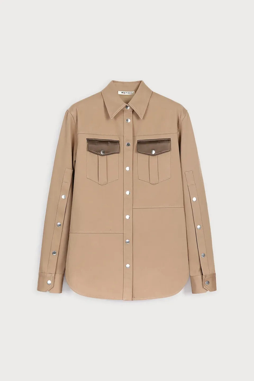 PORTS PW325HLS10 camicia cargo camel tasche