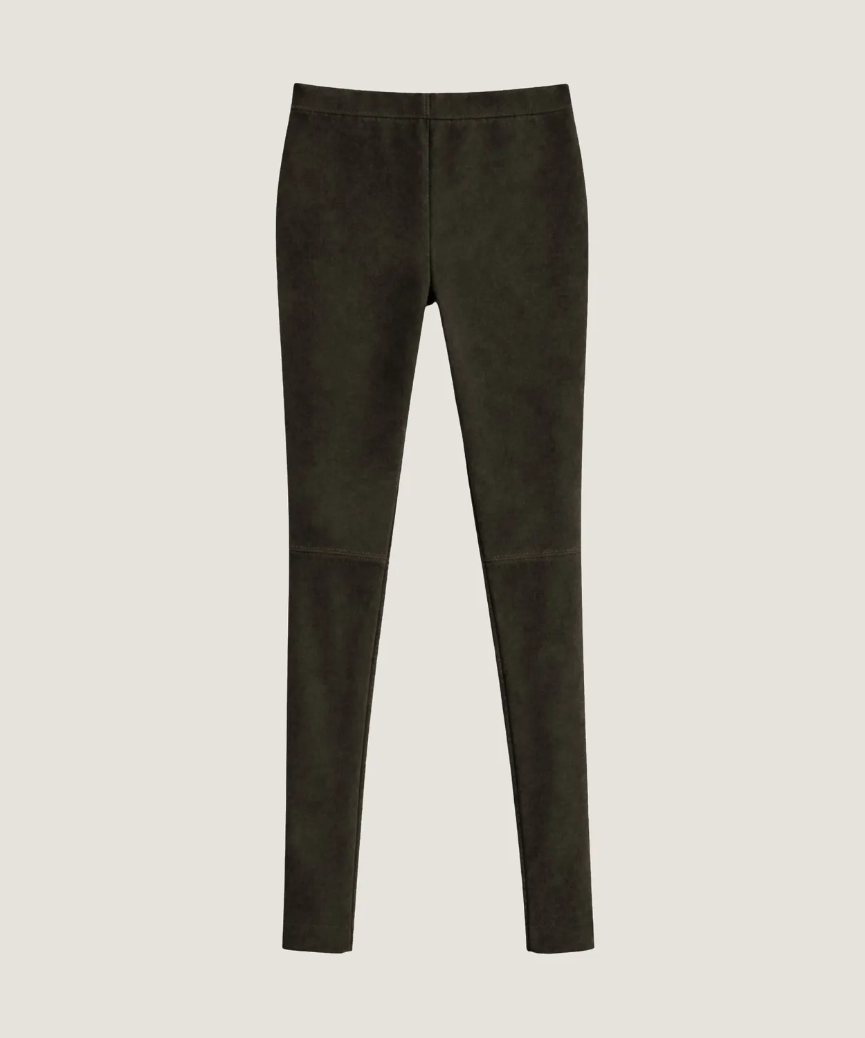 Rodier leggings pelle agnello verde abete