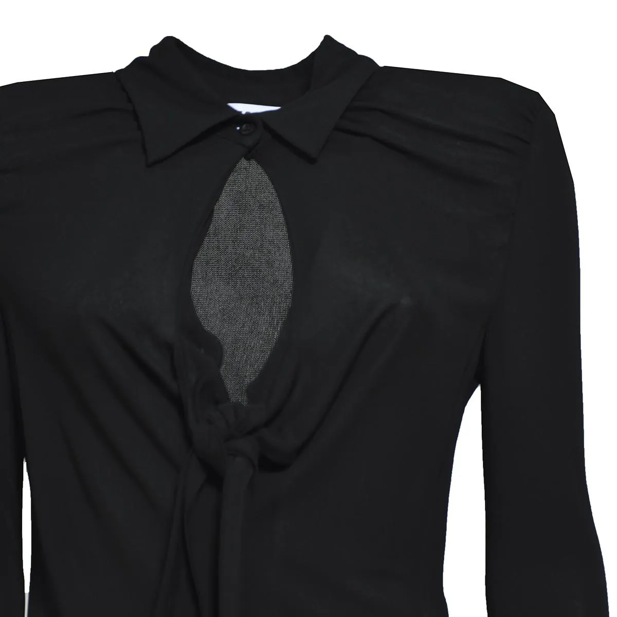 MSGM 3542MDE02237812 camicia nera 44 in viscosa