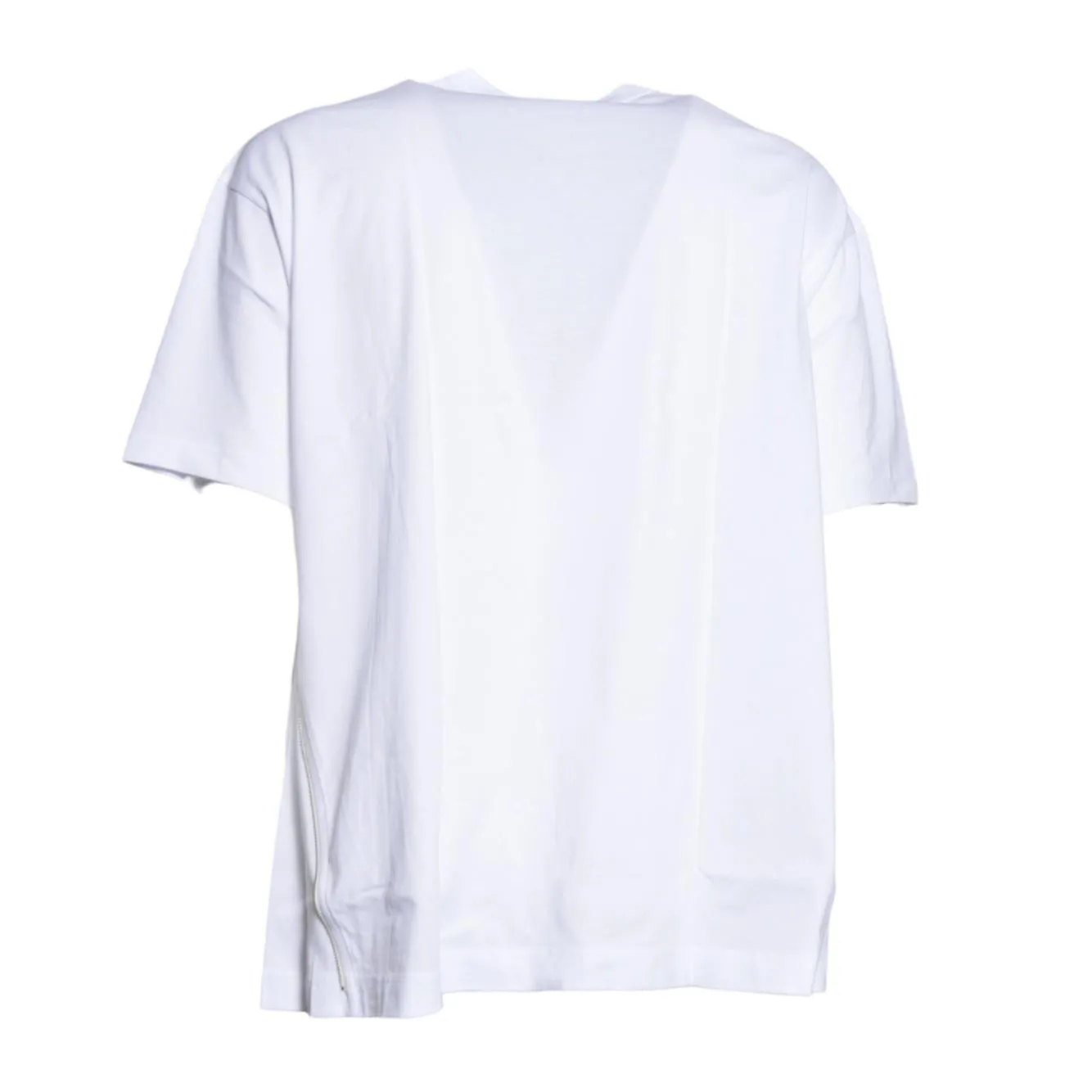 Comme des Garçons Shirt FQT010S26 t-shirt bianca zip laterale