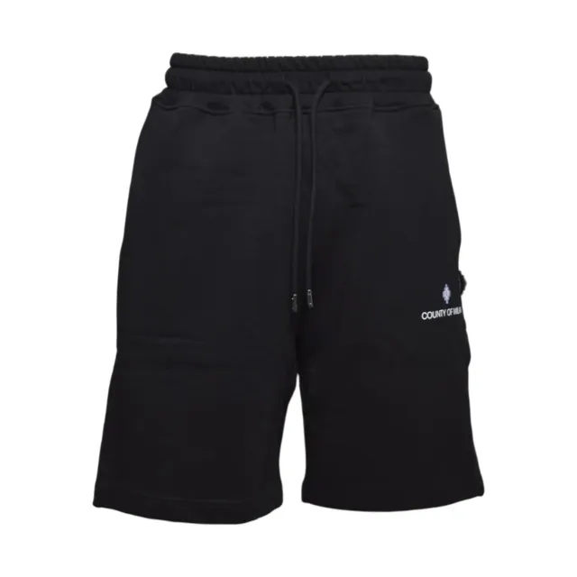 Marcelo Burlon S6CMMABE092 bermuda uomo nero cotone