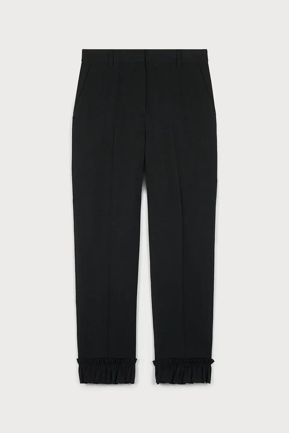 Ports 1961 Opulent pantaloni neri con volant