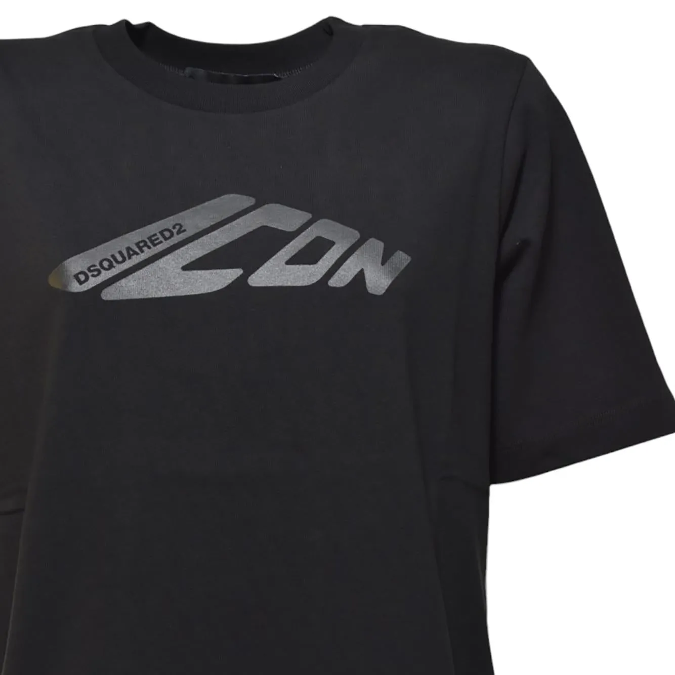 Dsquared2 Icon S80GC0083D20033 t-shirt cotone nera XXS logo