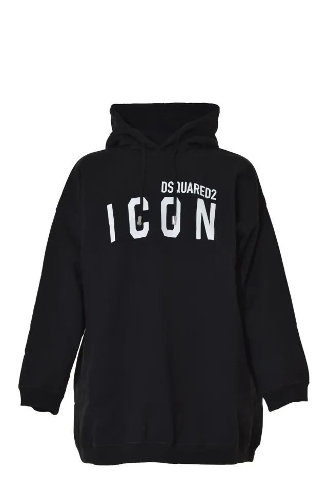 Dsquared2 Icon S80GU0076S25516 felpa nera cappuccio