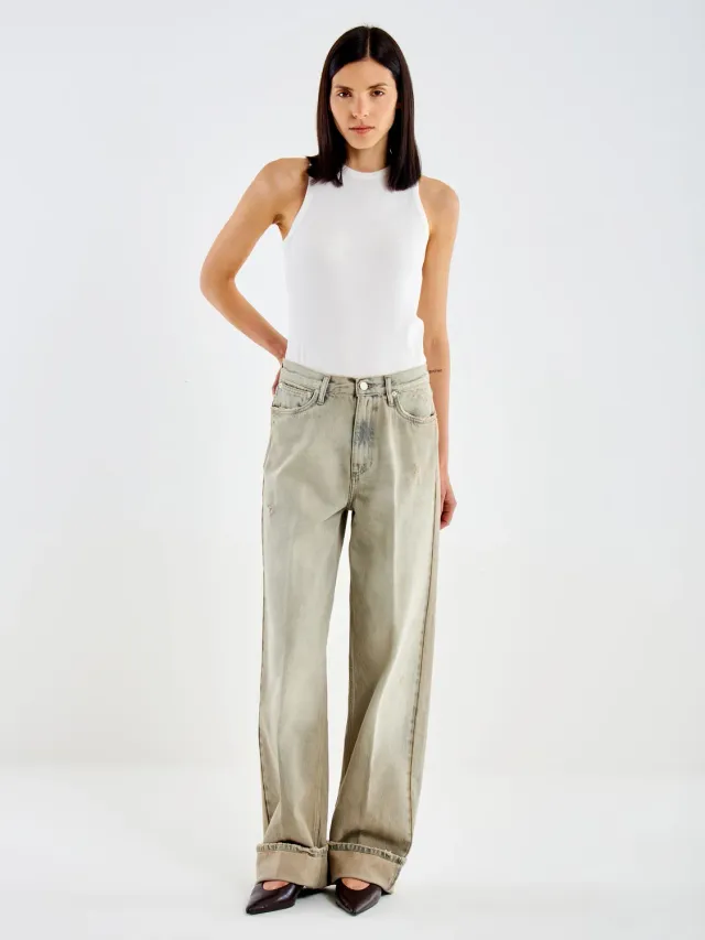 Vicolo Xenobia jeans wide leg vintage blu taglia S