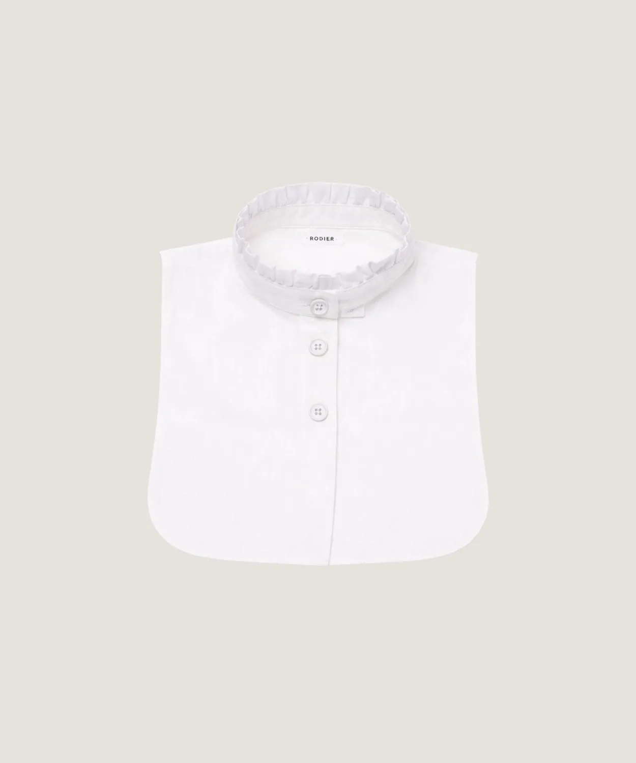 Rodier Set Colletto Polsini Camicia Bianco S-XL