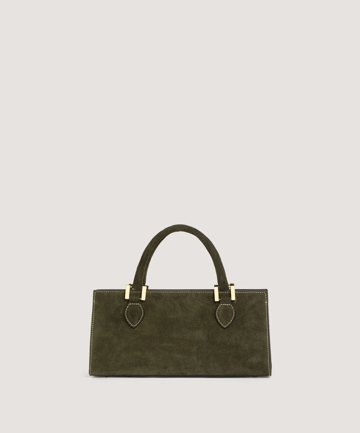 Rodier Borsa Viola Baguette Verde Kaki Scamosciata