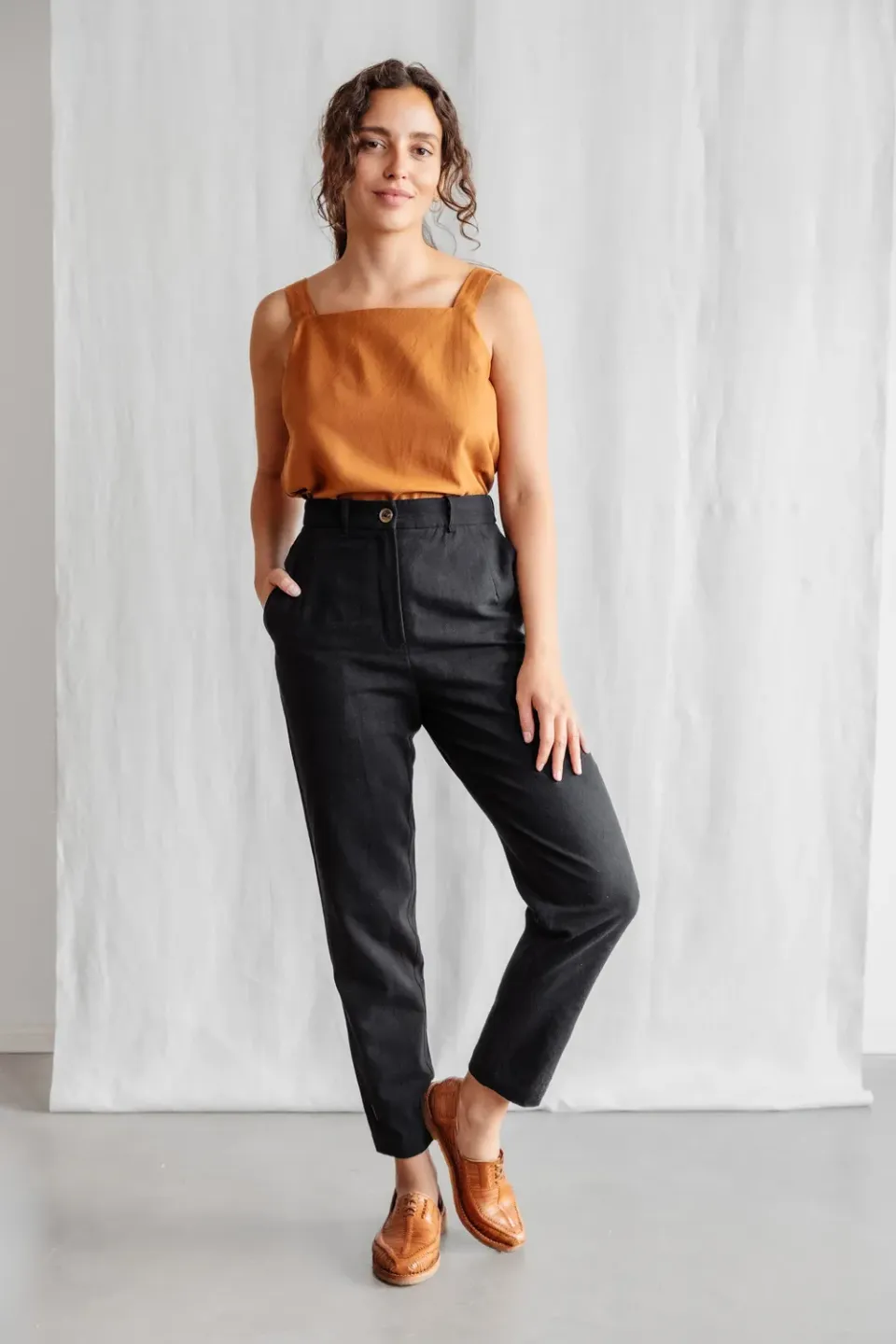Jyoti Suhrut pantaloni donna cotone nero